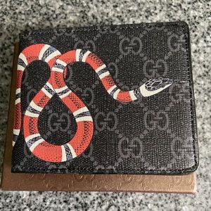 Brand new black Gucci/ Supreme king snake wallet